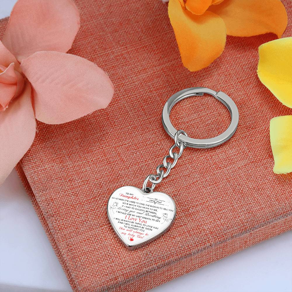Personal Key Chain, Teenage Gifts Birthday Girl, Fathre-Daughter, Presents For Daughter, Loving Daughter