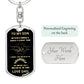 Father to Son, Gift for son, Dog Tag, Keychain, Dog Tag Key Chain, Customized, Engraving