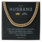 Husband Valentine, Cuban Link Chain, Guys Valentine Gift, Future Husband Card