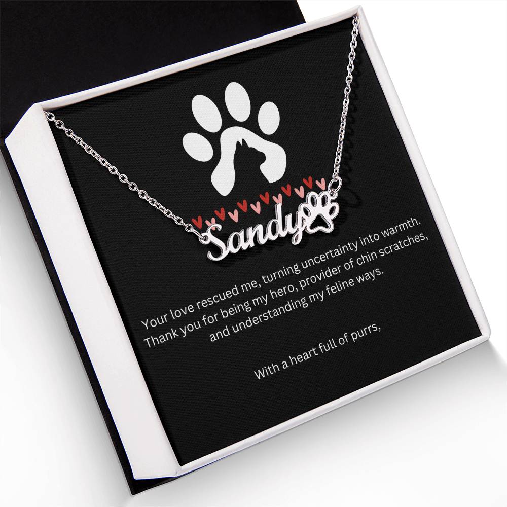 Cat Name Custom, Pet Necklace Mom, Pet Mom Necklace, Pet Loss Gift Necklace, Animal Necklac