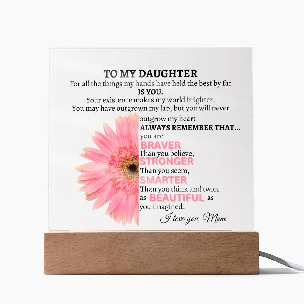 Custom Decorative Plaque, Presents For Daughter, Gift From Mom, Thankful mom Gift, Lovely Daughter