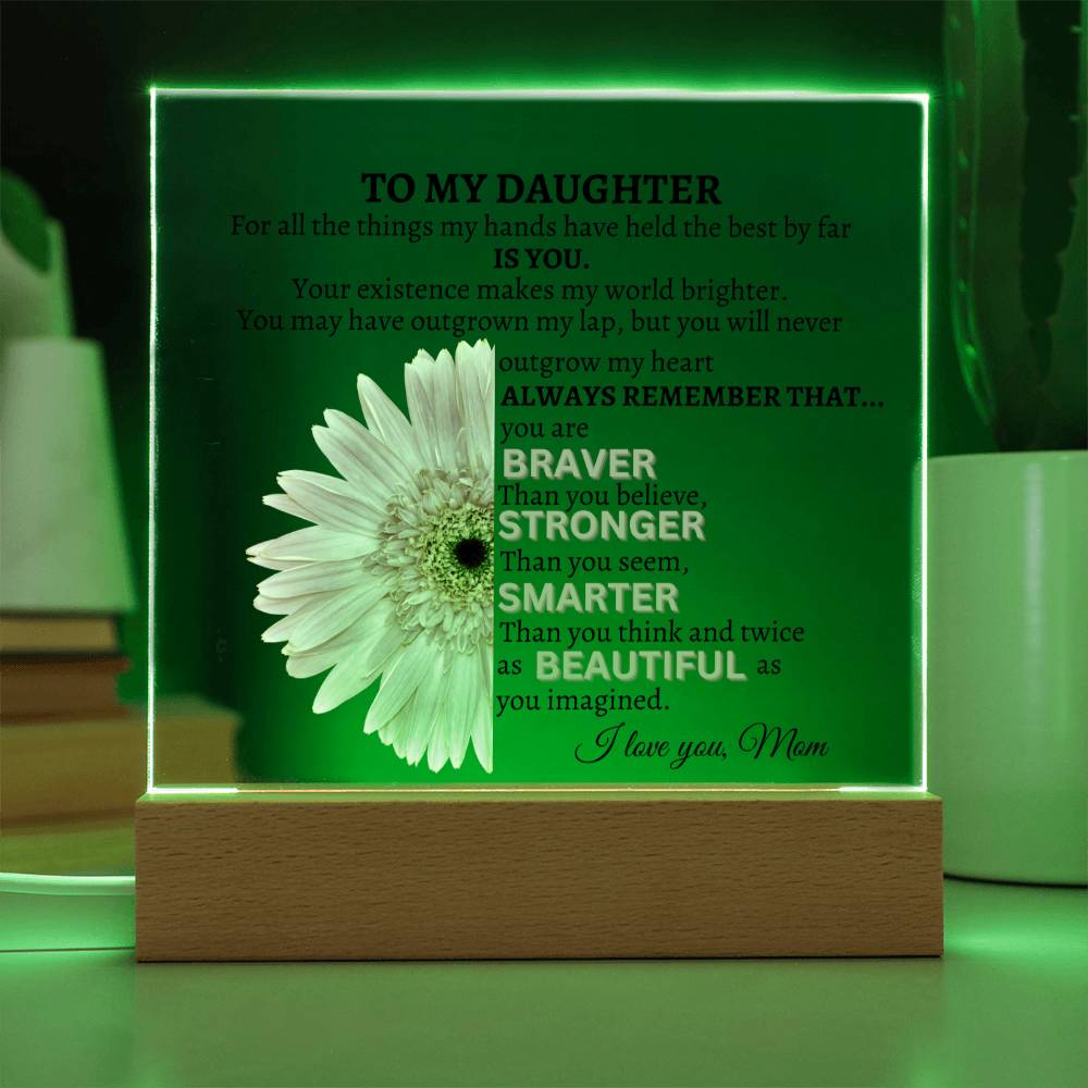 Custom Decorative Plaque, Presents For Daughter, Gift From Mom, Thankful mom Gift, Lovely Daughter